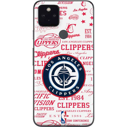 NBA Los Angeles Clippers Blast Logos Google Pixel 5a Skin